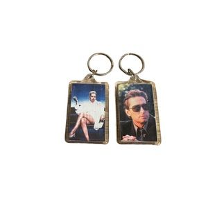 Basic Instinct Promotional Keychain Set of 2 Sharon Stone Michael Douglas 1992